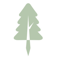 Flat Tree Green Environment Nature Monotone Collection Set