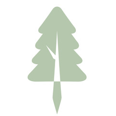 Flat Tree Green Environment Nature Monotone Collection Set