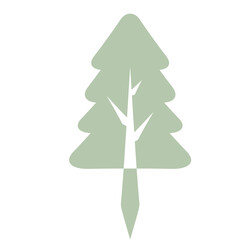 Flat Tree Green Environment Nature Monotone Collection Set