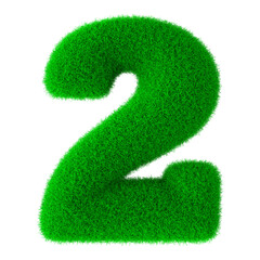 Number 2 Grass 3D Render