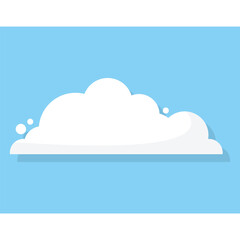 White Cloud Icon in trendy flat style isolated on blue background. Cloud symbol for your web site design, logo, app. Vector illustration