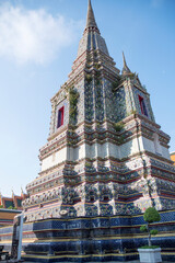 Phra Maha Chedi Si Rajakarn and its stunning stupa in Wat Pho, Bangkok