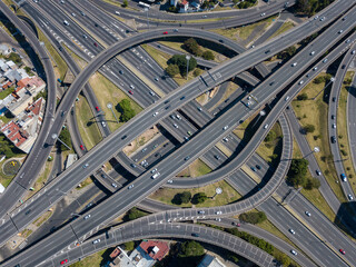 Intersection of 25 de Mayo Highway and General Paz Avenue. Liniers neighborhood, Buenos Aires, Argentina.