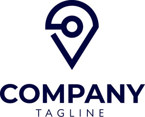 Modern maps logo design. modern, minimalist, icon, Vector