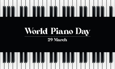World piano day, world piano day march 29 vector illustration © creative.vector