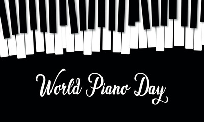 Fototapeta premium World piano day, world piano day march 29 vector illustration