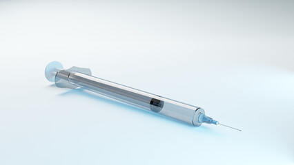 syringe isolated on white background