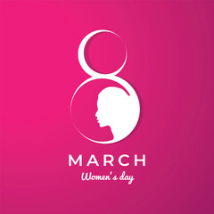 Happy Women's Day 8 March element Illustration template design 