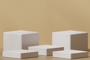 Scene with a podium for product presentation, 3d rendering