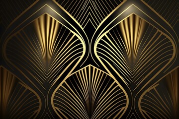golden design abstract created using AI Generative Technology