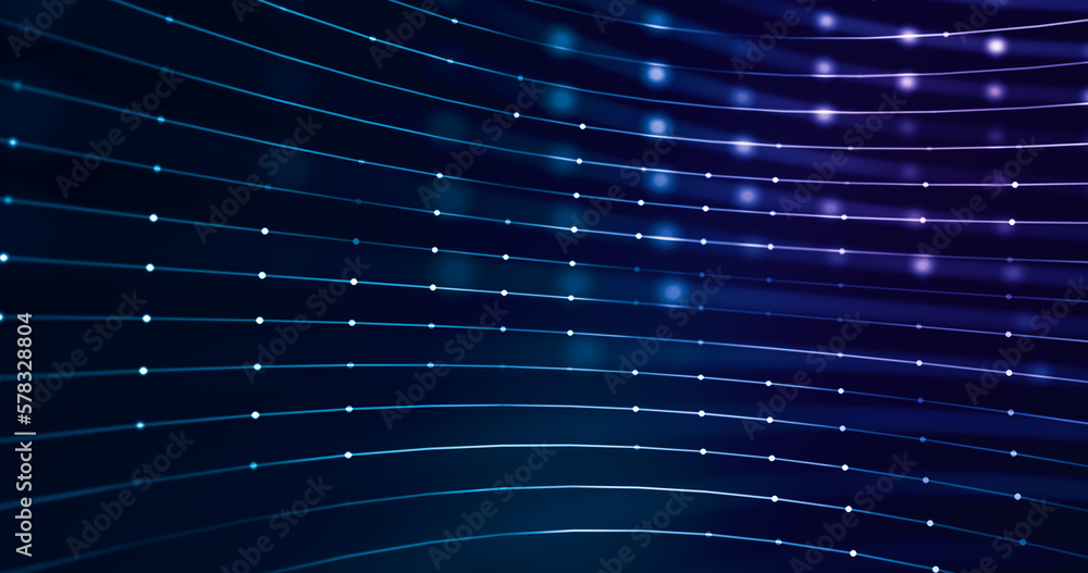 Poster technology background with connected dots. data science, particles, digital world, virtual reality, 