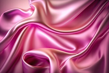 Obraz premium Pink silk satin abstract background (AI generated)