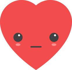 Cartoon heart shape emoji 
