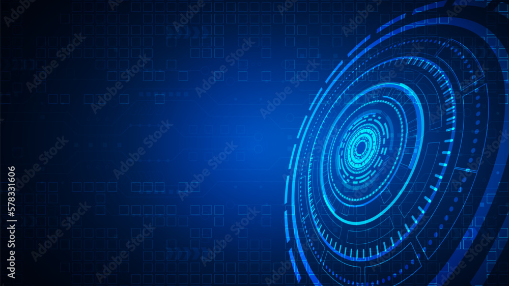 Aufkleber technology background with hi-tech digital data