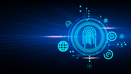 technology background with hi-tech digital data