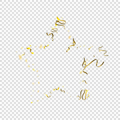 tinsel holiday Gold Foil serpentine ribbon star