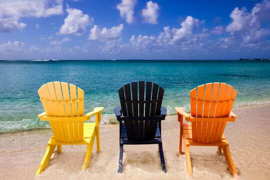 Three Chairs on the beach