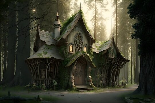 elvish house created using Generative AI Technology