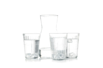 Concept of thirst and freshness, fresh water, isolated on white background