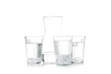 Concept of thirst and freshness, fresh water, isolated on white background