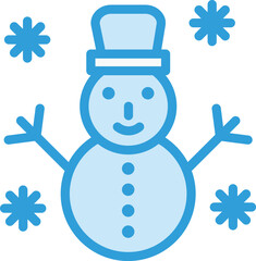 Snowman Vector Icon Design Illustration