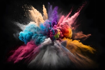 color explosion created using Generative AI Technology