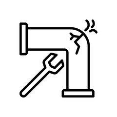 pipe repair icon for your website design, logo, app, UI. 