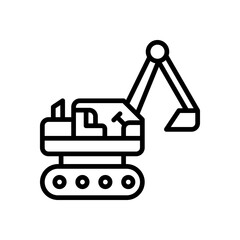 excavator icon for your website design, logo, app, UI. 