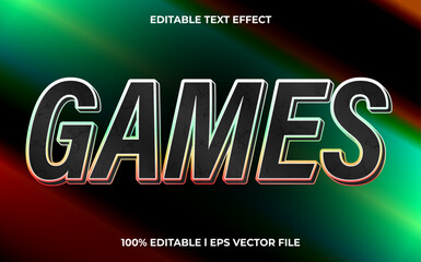 games 3d text effect and editable text, template 3d style use for game tittle