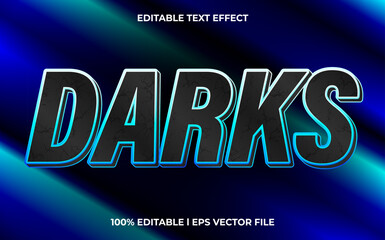 Darks 3d text effect and editable text, template 3d style use for game tittle