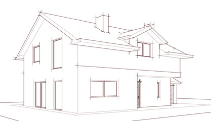 sketch of a house