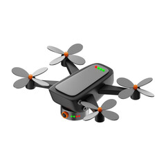 Premium robotic technology drone icon 3d rendering on isolated background PNG