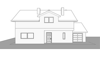 house sketch drawing