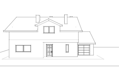 house sketch drawing