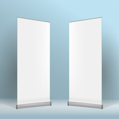 An empty white banner in the interior. Space for copying.
 3d vector illustration.
