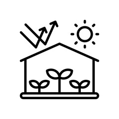 greenhouse icon for your website design, logo, app, UI. 