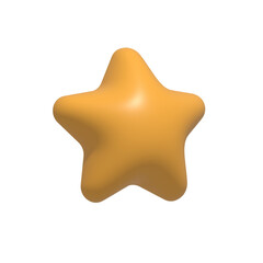 3d golden star organic and transparent