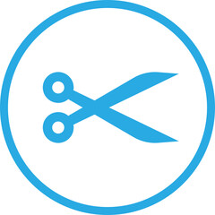 Scissors icon in flat style 