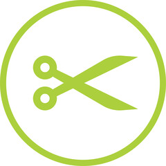 Scissors icon in flat style 