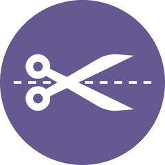 Scissors icon in flat style 