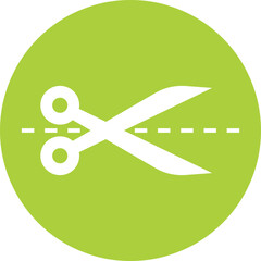 Scissors icon in flat style 