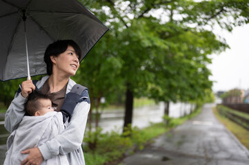 雨の日の散歩