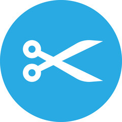 Scissors icon in flat style 