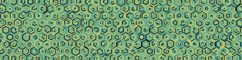  Hexagonal Maze pattern abstract illustration