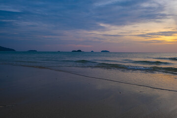 sunset sea wave beach golden sky serenity nature landscapes