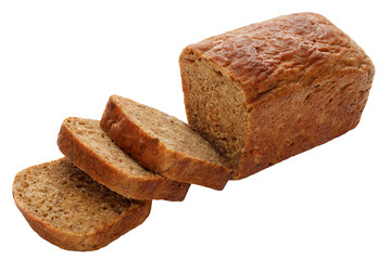 Fresh delicious rye bread, cut out