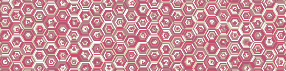  Hexagonal Maze pattern abstract illustration