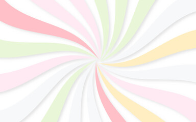 retro starburst or sunburst background vector pattern with a vintage color palette of burgundy red pink peach teal blue and beige white in a spiral or swirled radial striped design