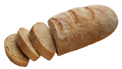 Fresh delicious rye bread, cut out