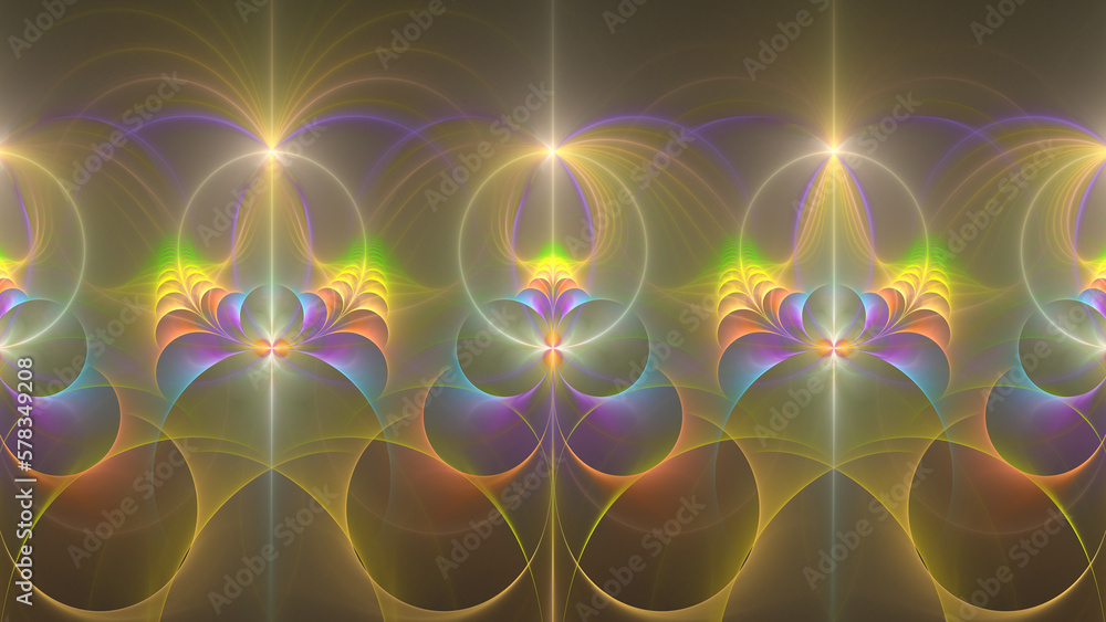 Aufkleber digital fractal art computer generated 3d rendered graphics, abstract shapes and forms, beautiful fr